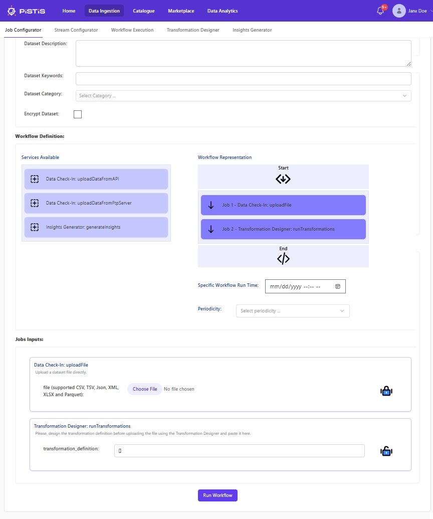 Upload Dataset from file and apply Transformation rules Upload Dataset