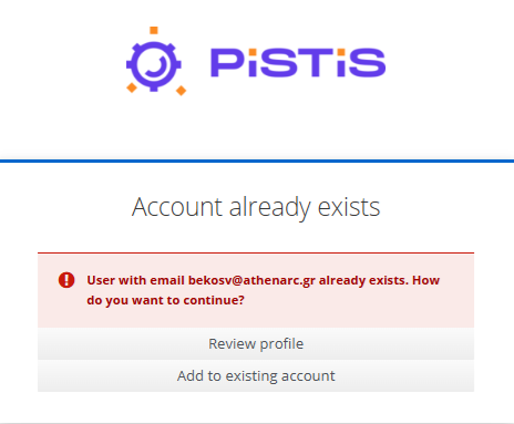 Add to existing account Add to existing account