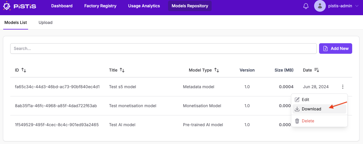 Download model