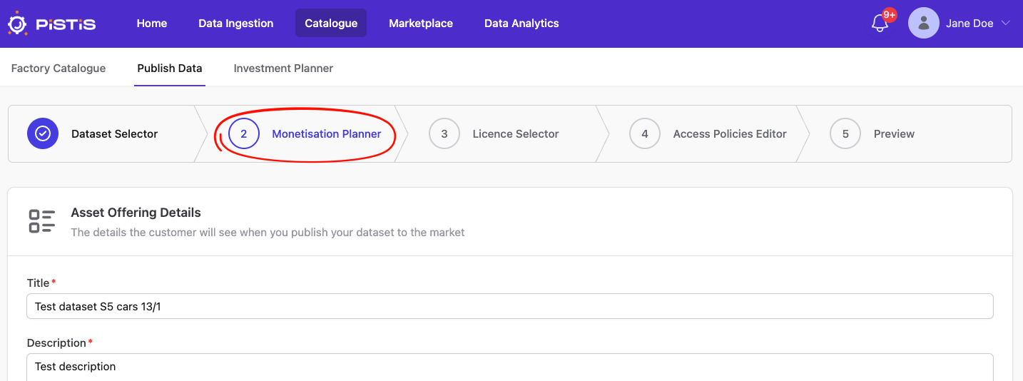 Monetisation Planner Monetisation Planner